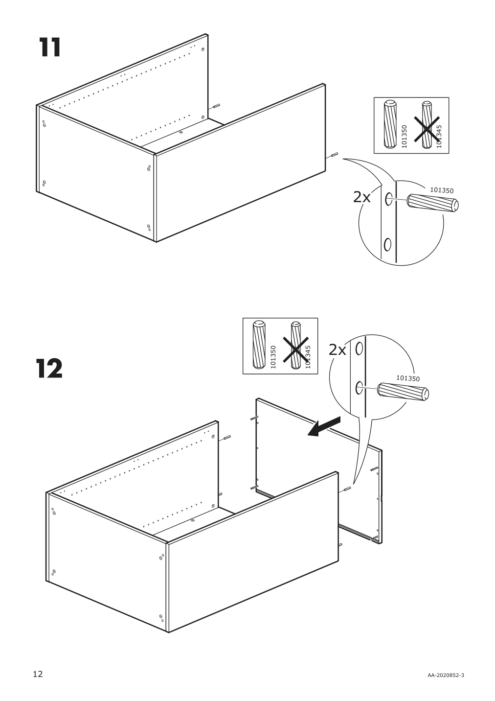 Assembly instructions for IKEA Galant cabinet with doors black stained ash veneer | Page 12 - IKEA GALANT cabinet with doors 503.651.39