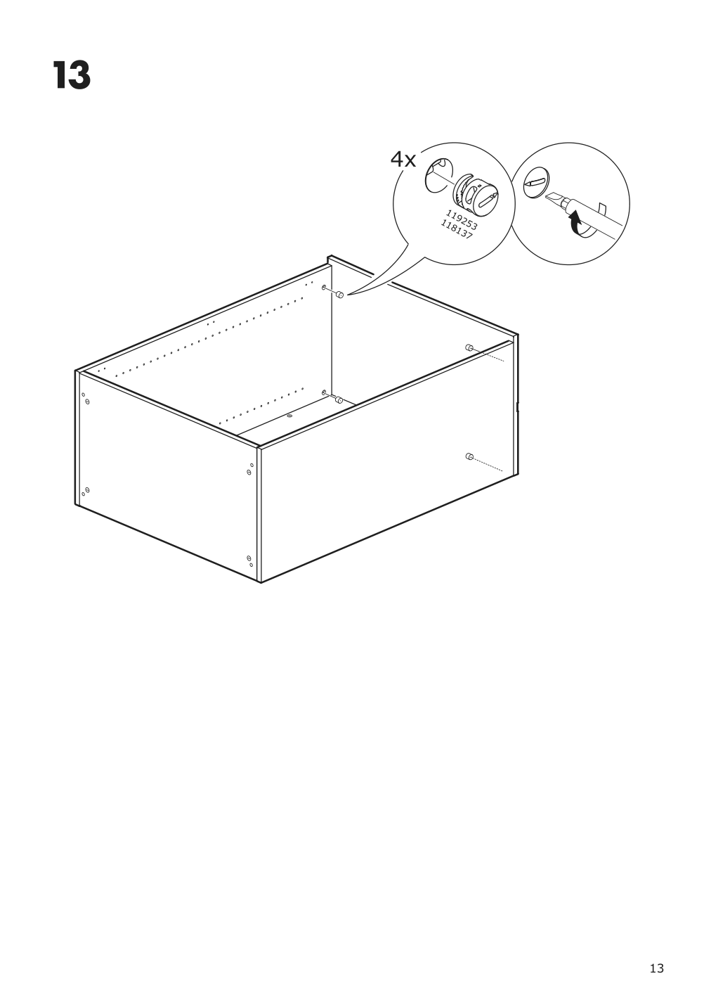 Assembly instructions for IKEA Galant cabinet with doors white stained oak veneer | Page 13 - IKEA GALANT cabinet with doors 903.651.37