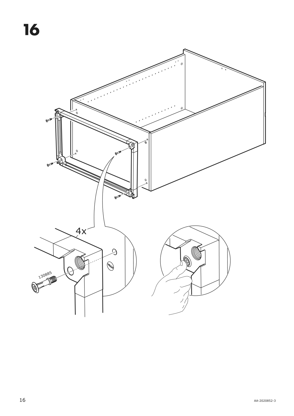 Assembly instructions for IKEA Galant cabinet with doors black stained ash veneer | Page 16 - IKEA GALANT cabinet with doors 503.651.39