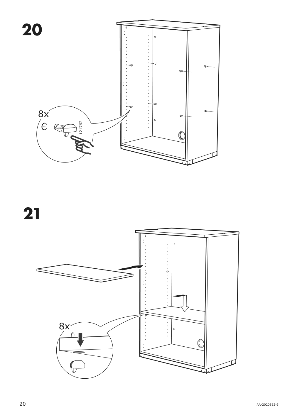 Assembly instructions for IKEA Galant cabinet with doors white stained oak veneer | Page 20 - IKEA GALANT cabinet with doors 903.651.37