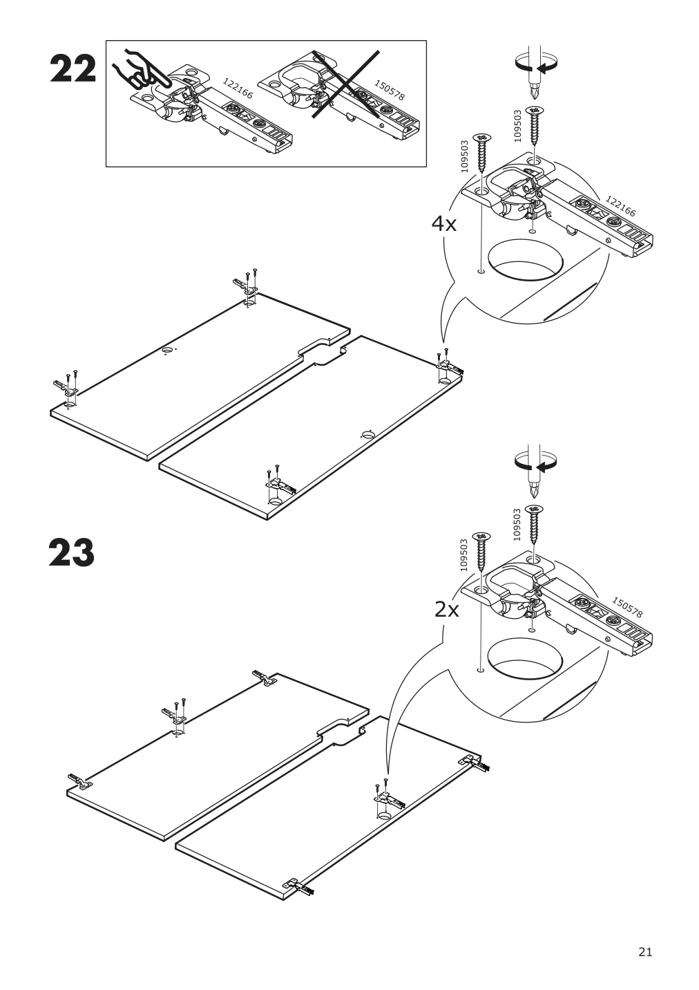 Assembly instructions for IKEA Galant cabinet with doors white stained oak veneer | Page 21 - IKEA GALANT cabinet with doors 903.651.37