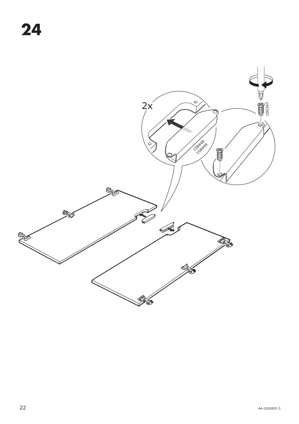 Assembly instructions for IKEA Galant cabinet with doors white stained oak veneer | Page 22 - IKEA GALANT cabinet with doors 903.651.37