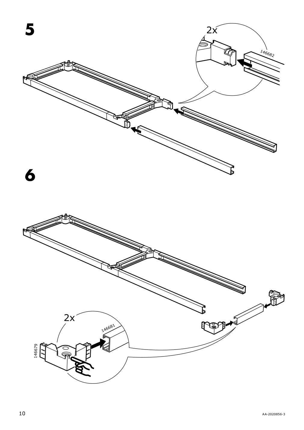 Assembly instructions for IKEA Galant cabinet with sliding doors white | Page 10 - IKEA GALANT storage combination w sliding doors 092.856.16