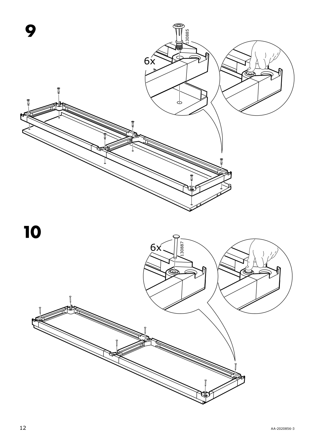 Assembly instructions for IKEA Galant cabinet with sliding doors black stained ash veneer | Page 12 - IKEA GALANT cabinet with sliding doors 203.651.31