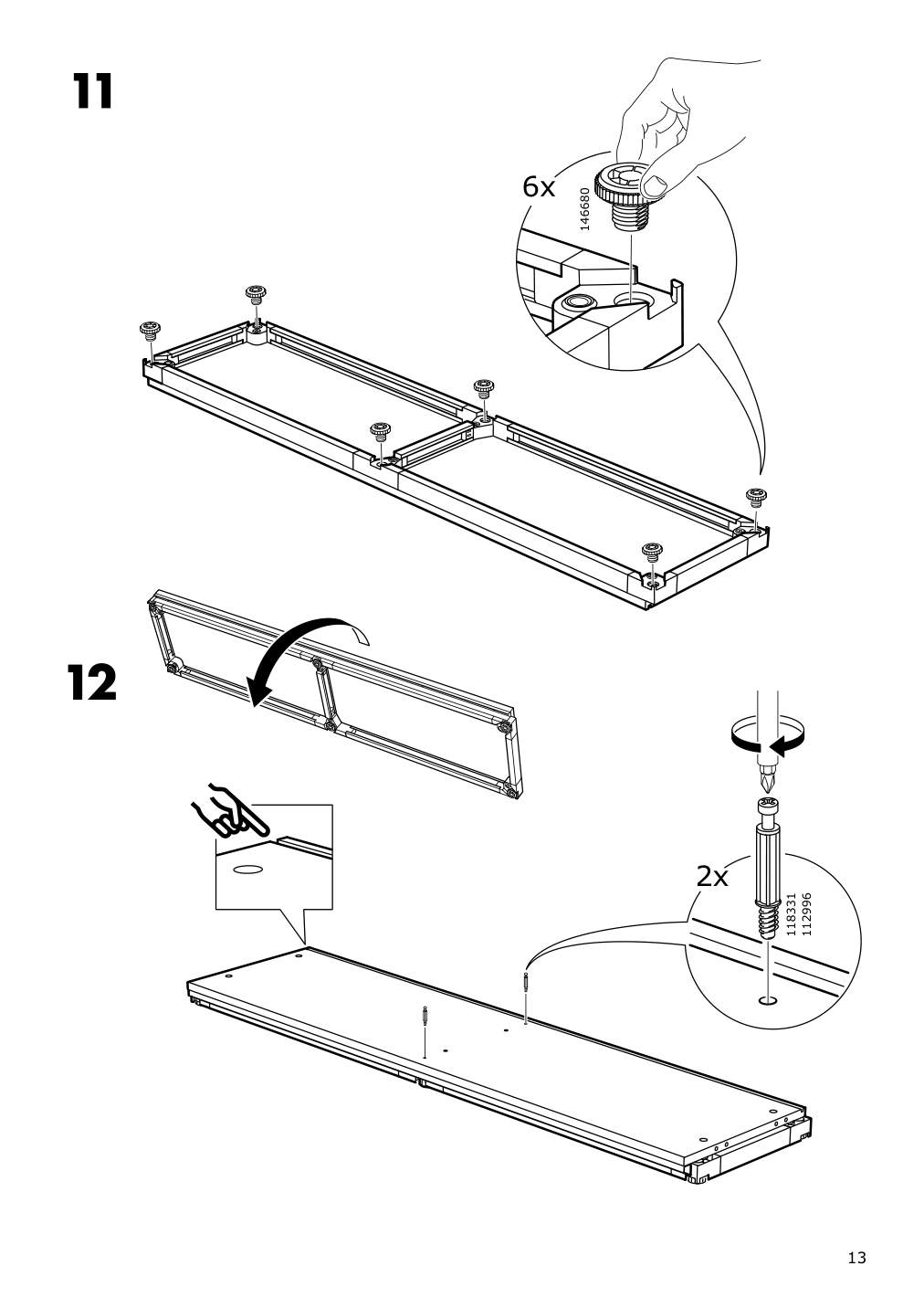 Assembly instructions for IKEA Galant cabinet with sliding doors white | Page 13 - IKEA GALANT storage combination w sliding doors 092.856.16