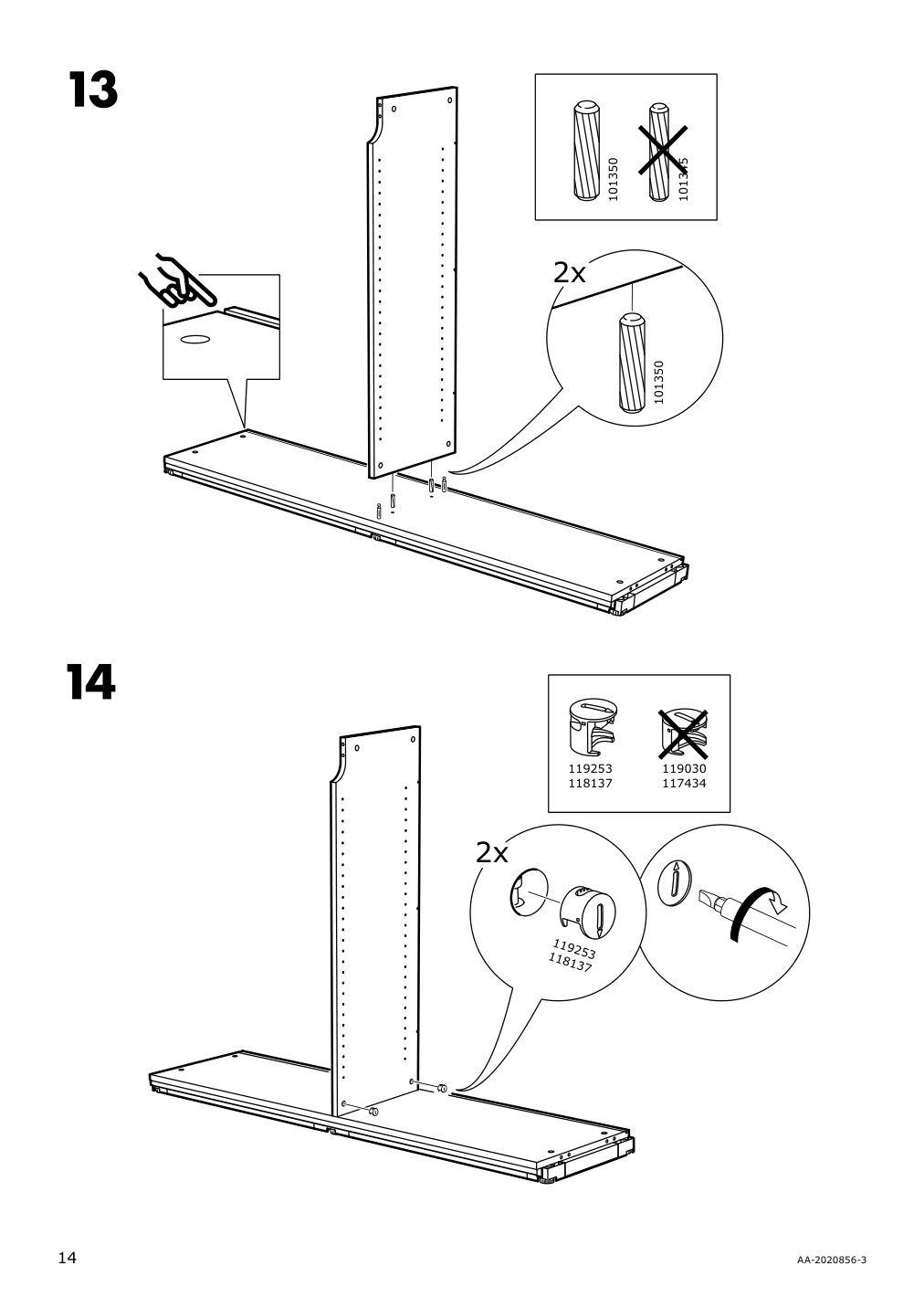 Assembly instructions for IKEA Galant cabinet with sliding doors white | Page 14 - IKEA GALANT cabinet with sliding doors 303.651.35