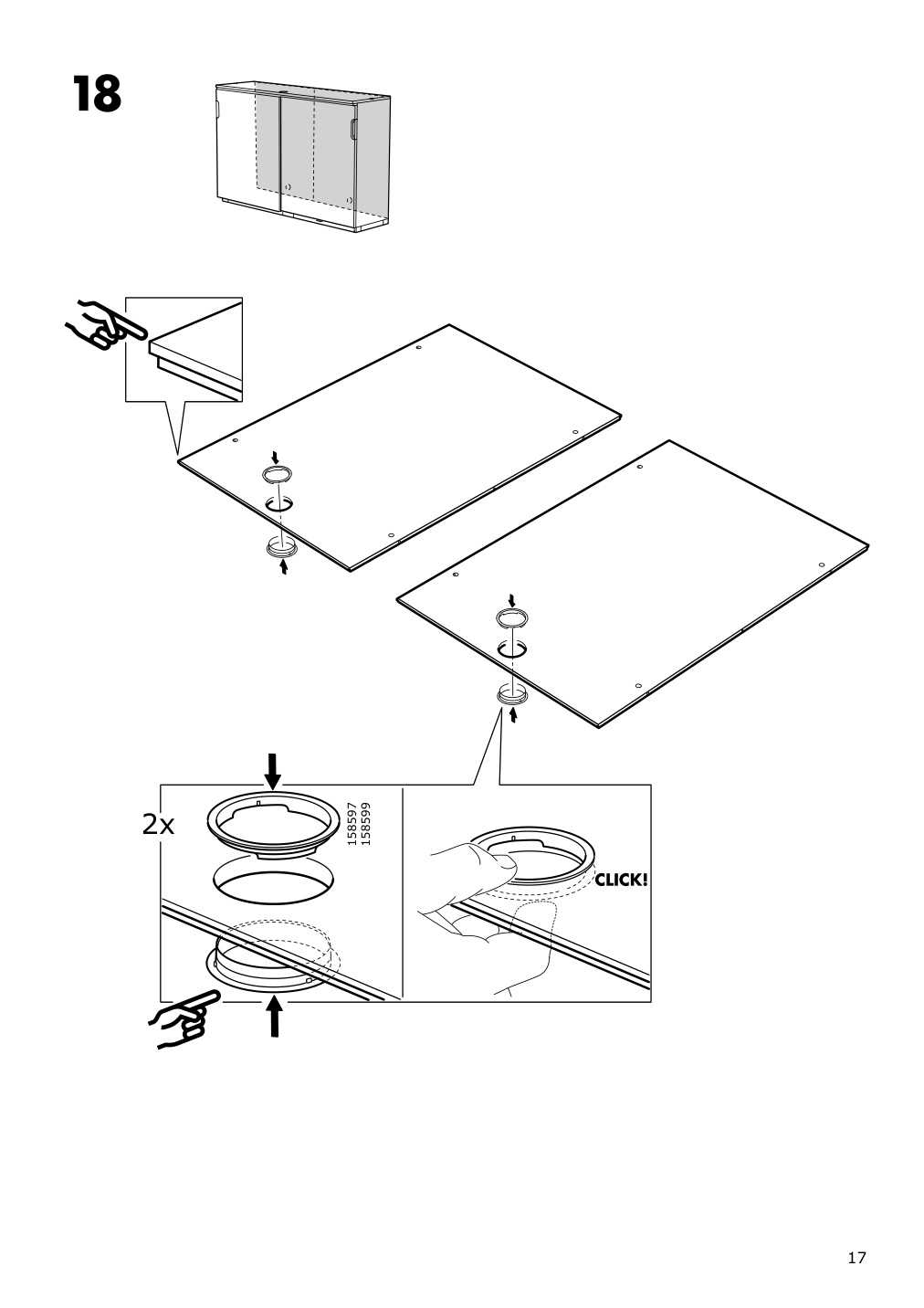 Assembly instructions for IKEA Galant cabinet with sliding doors black stained ash veneer | Page 17 - IKEA GALANT storage combination w sliding doors 692.856.18