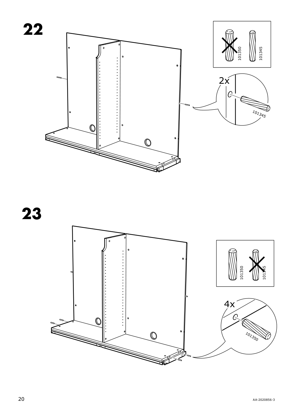 Assembly instructions for IKEA Galant cabinet with sliding doors black stained ash veneer | Page 20 - IKEA GALANT cabinet with sliding doors 203.651.31