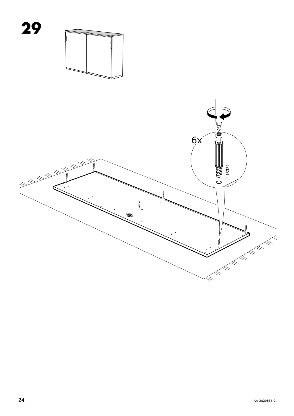 Assembly instructions for IKEA Galant cabinet with sliding doors black stained ash veneer | Page 24 - IKEA GALANT cabinet with sliding doors 203.651.31