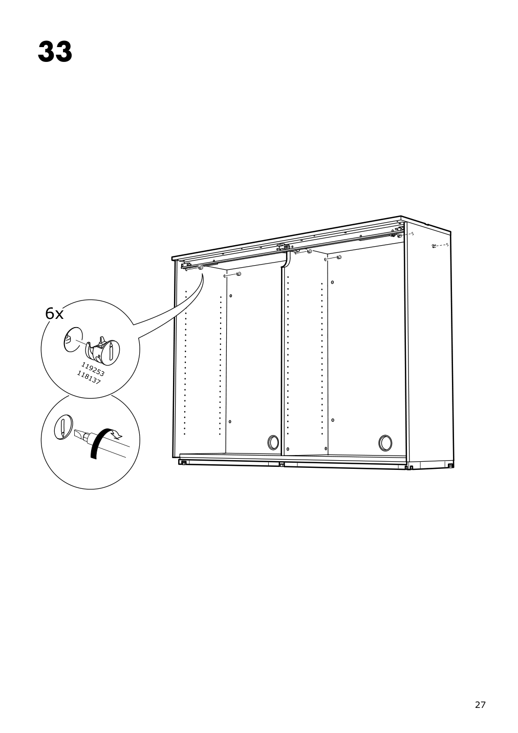 Assembly instructions for IKEA Galant cabinet with sliding doors white | Page 27 - IKEA GALANT storage combination w sliding doors 092.856.16