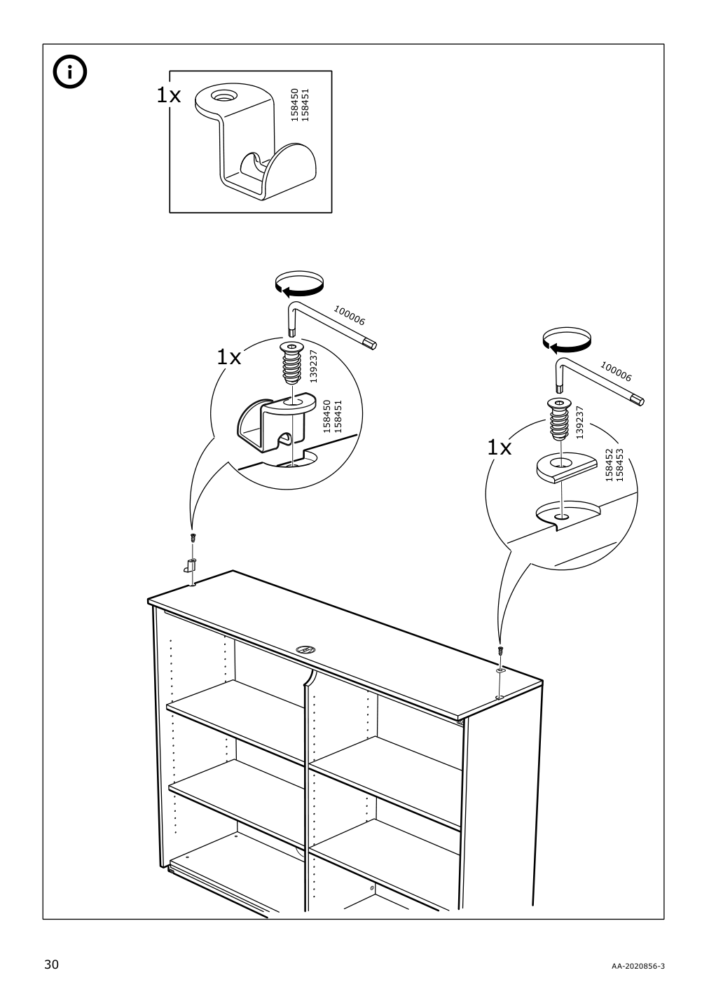 Assembly instructions for IKEA Galant cabinet with sliding doors white | Page 30 - IKEA GALANT storage combination w sliding doors 092.856.16