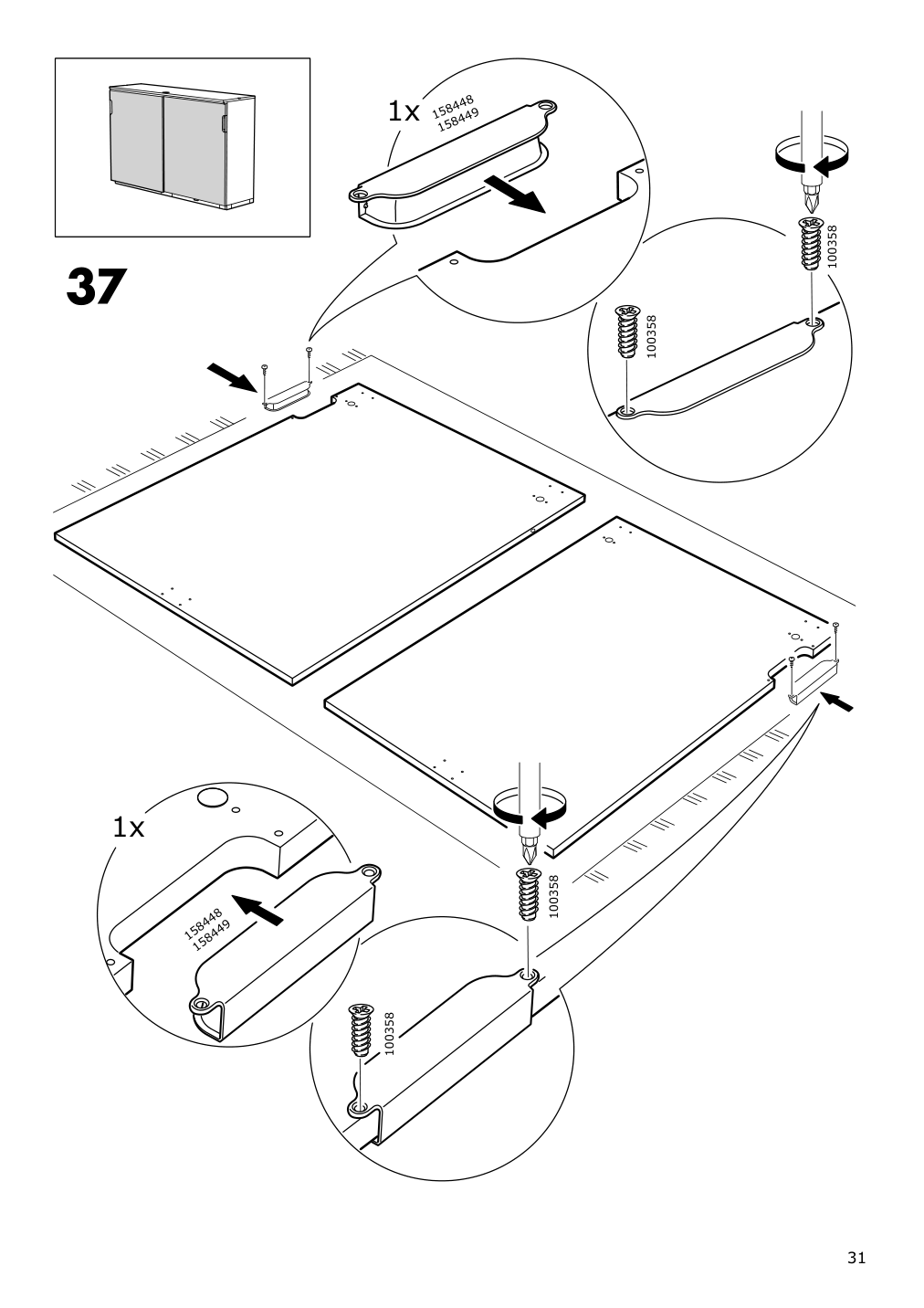 Assembly instructions for IKEA Galant cabinet with sliding doors white | Page 31 - IKEA GALANT storage combination w sliding doors 092.856.16