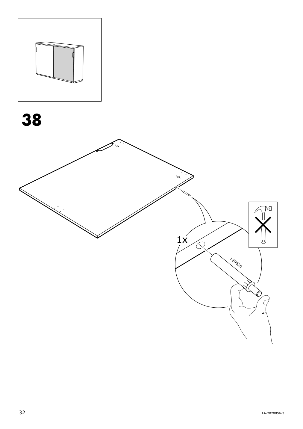 Assembly instructions for IKEA Galant cabinet with sliding doors white | Page 32 - IKEA GALANT cabinet with sliding doors 303.651.35