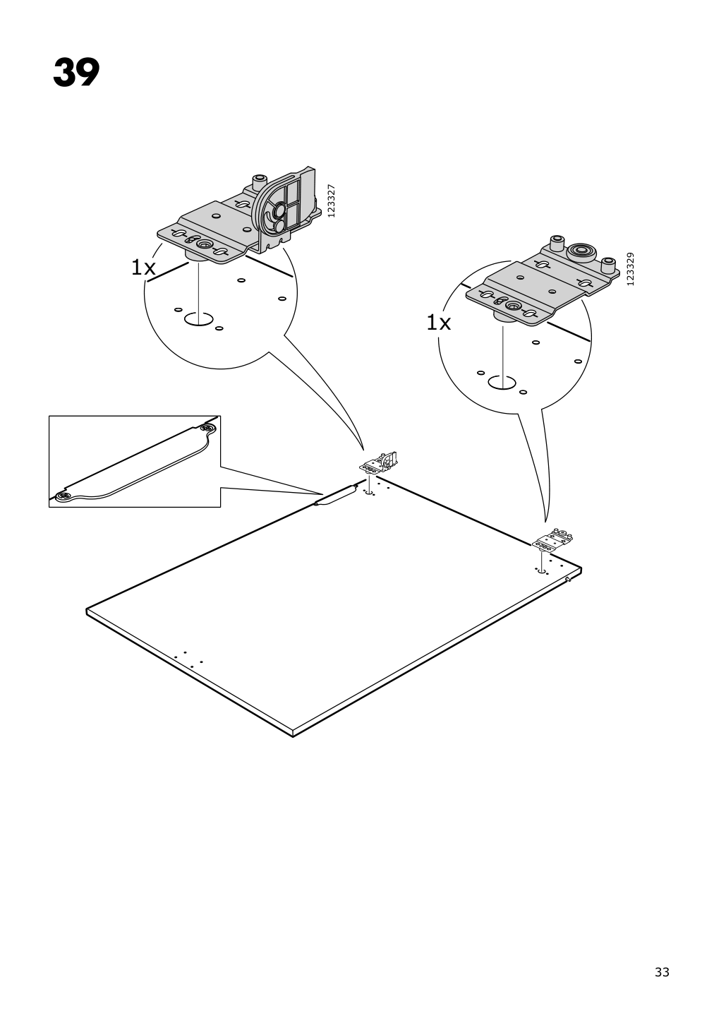 Assembly instructions for IKEA Galant cabinet with sliding doors black stained ash veneer | Page 33 - IKEA GALANT cabinet with sliding doors 203.651.31