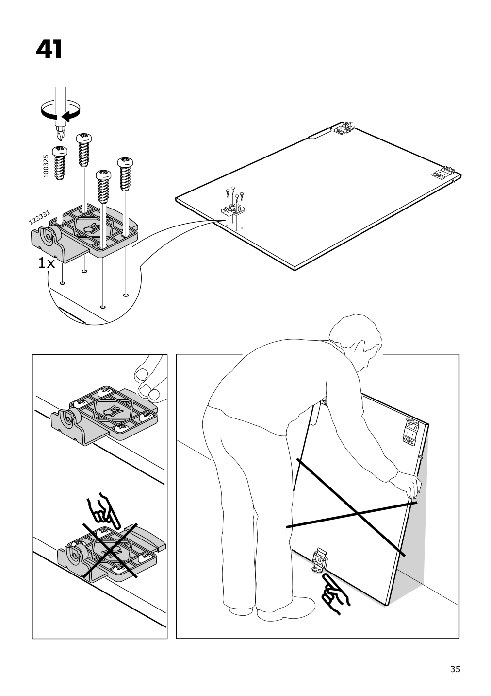 Assembly instructions for IKEA Galant cabinet with sliding doors white stained oak veneer | Page 35 - IKEA GALANT storage combination w sliding doors 292.857.76