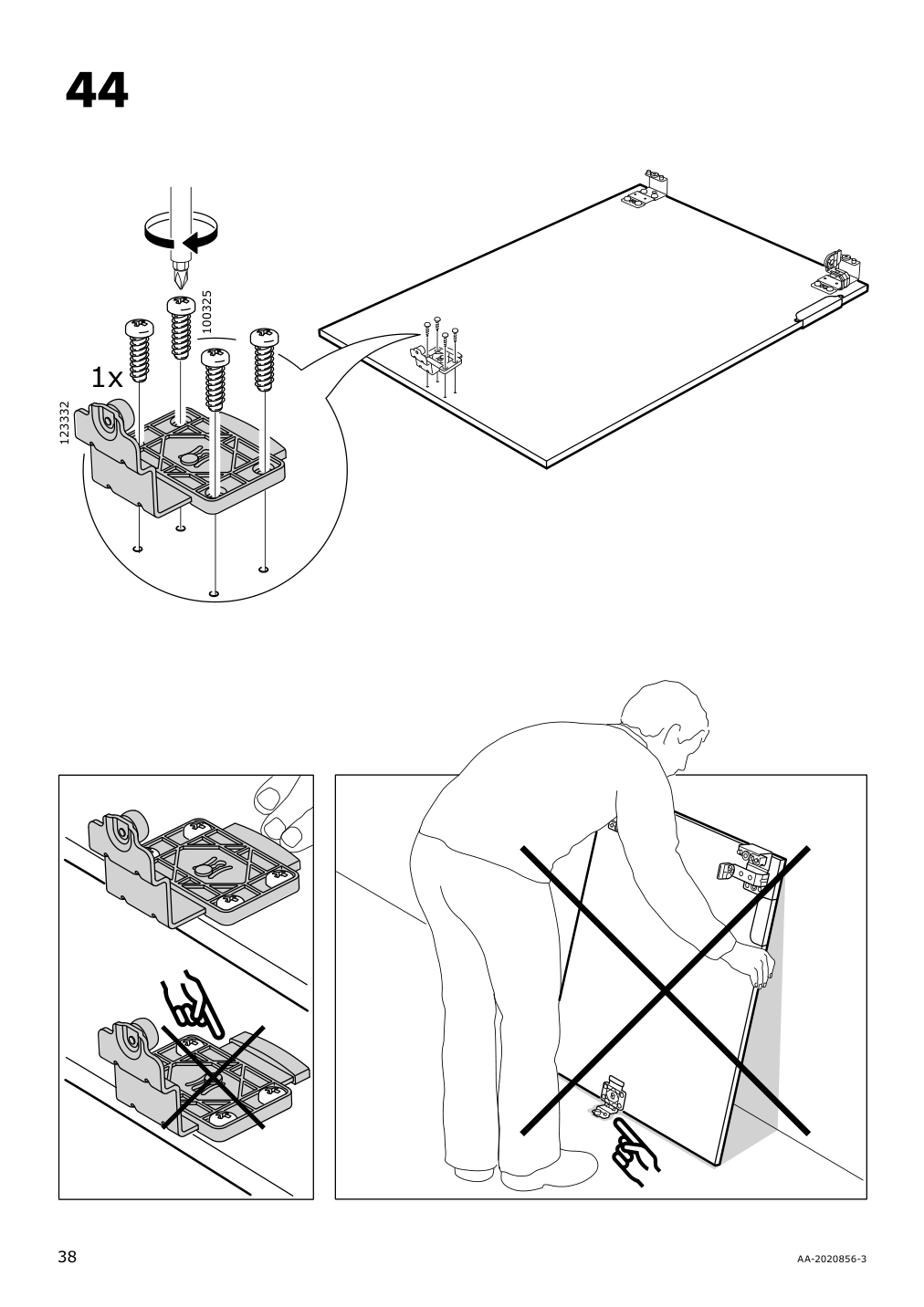 Assembly instructions for IKEA Galant cabinet with sliding doors white stained oak veneer | Page 38 - IKEA GALANT storage combination w sliding doors 292.857.76