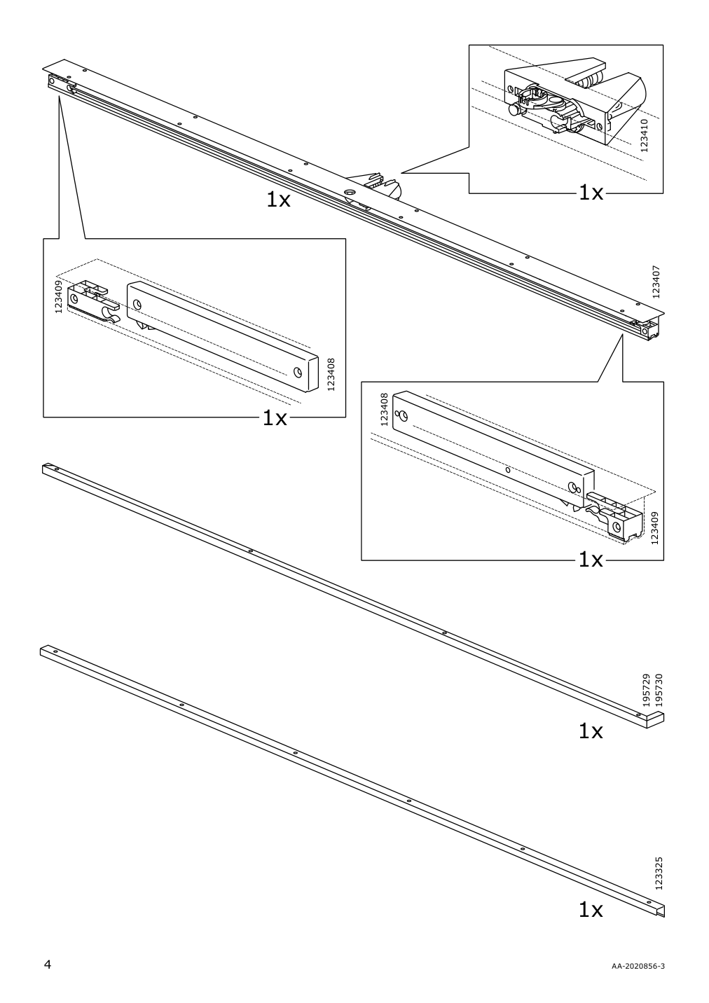 Assembly instructions for IKEA Galant cabinet with sliding doors white stained oak veneer | Page 4 - IKEA GALANT storage combination w sliding doors 292.857.76