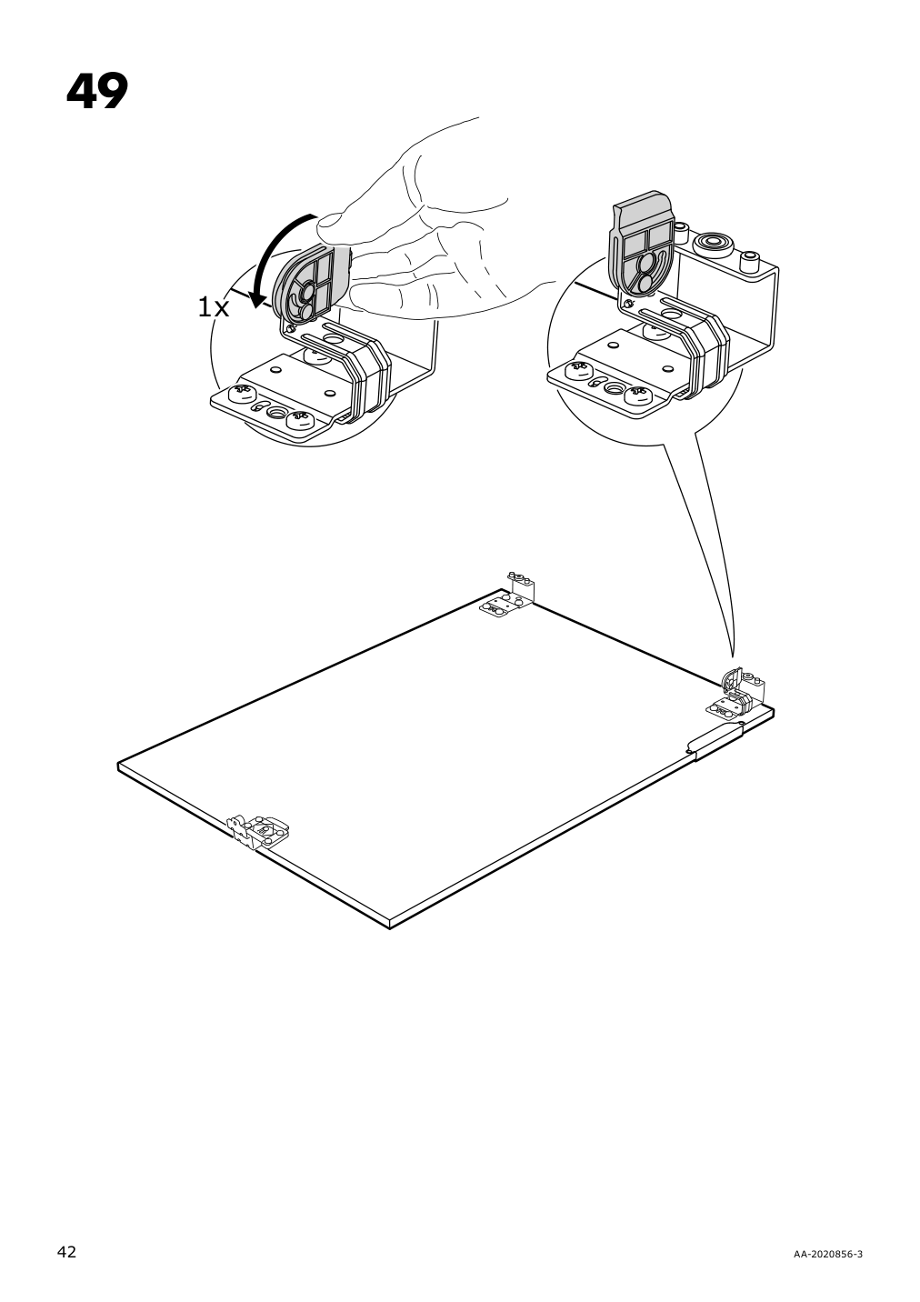 Assembly instructions for IKEA Galant cabinet with sliding doors black stained ash veneer | Page 42 - IKEA GALANT cabinet with sliding doors 203.651.31