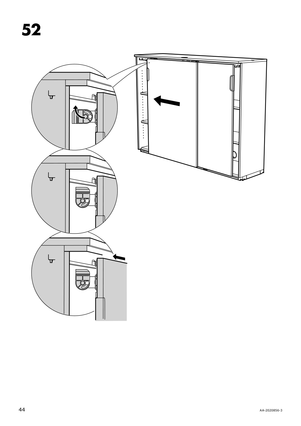 Assembly instructions for IKEA Galant cabinet with sliding doors white | Page 44 - IKEA GALANT cabinet with sliding doors 303.651.35