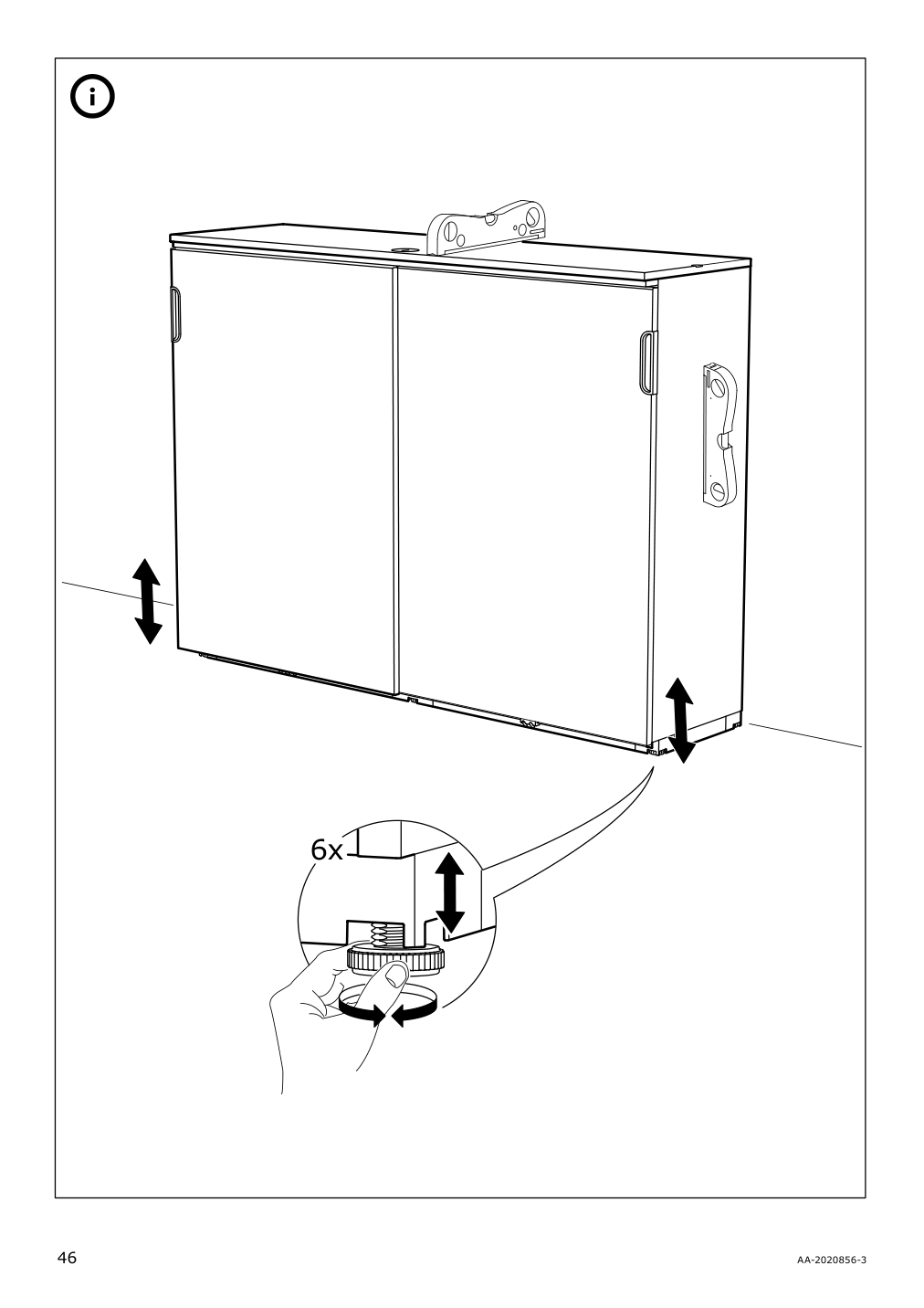 Assembly instructions for IKEA Galant cabinet with sliding doors black stained ash veneer | Page 46 - IKEA GALANT storage combination w sliding doors 692.856.18