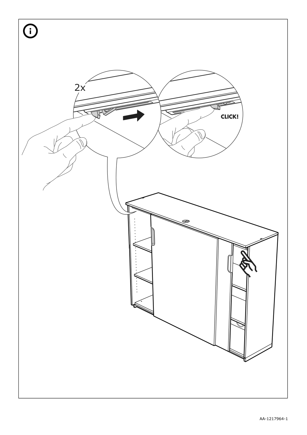 Assembly instructions for IKEA Galant cabinet with sliding doors white | Page 1 - IKEA GALANT cabinet with sliding doors 104.728.67