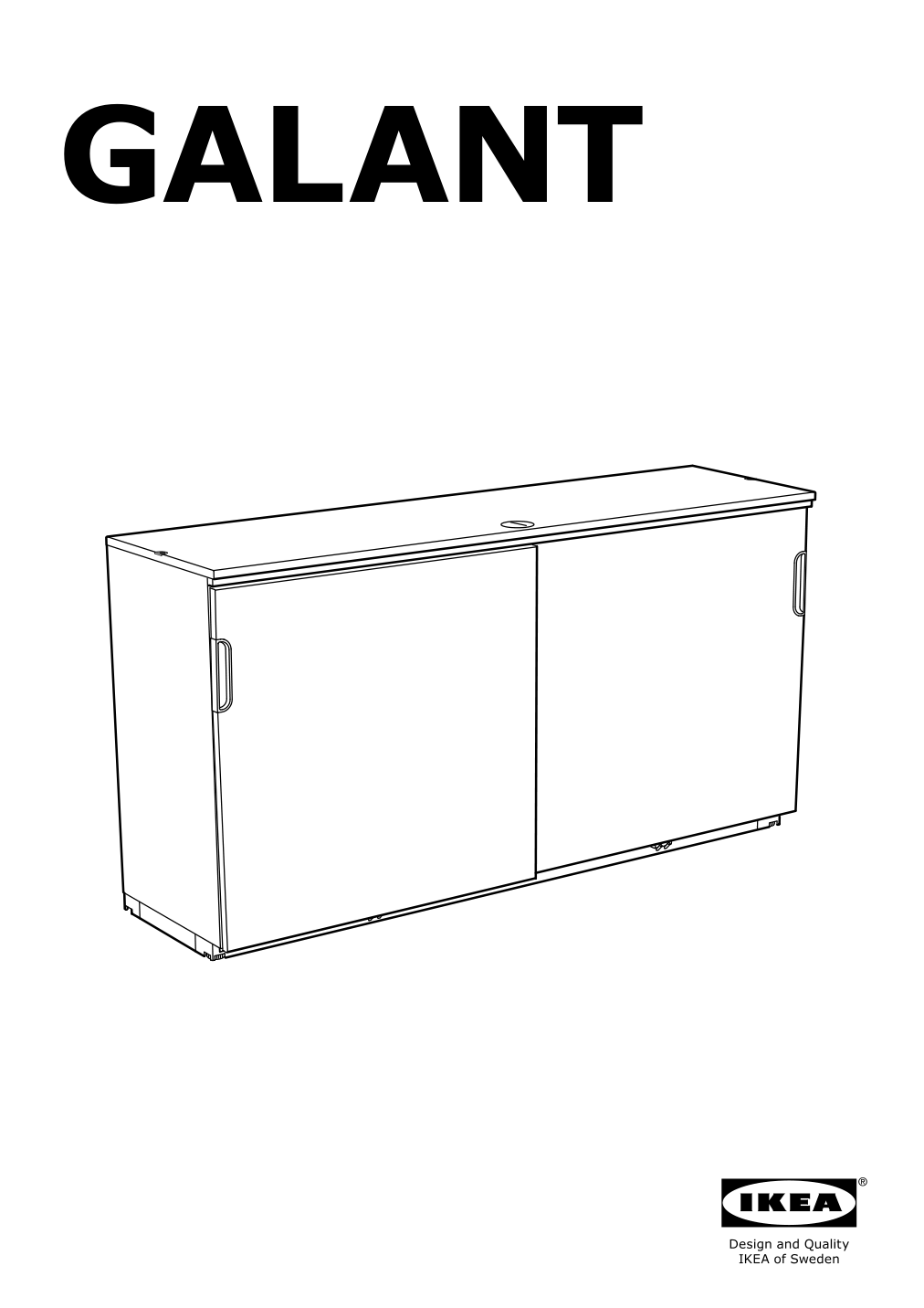 Assembly instructions for IKEA Galant cabinet with sliding doors white | Page 1 - IKEA GALANT cabinet with sliding doors 104.728.67