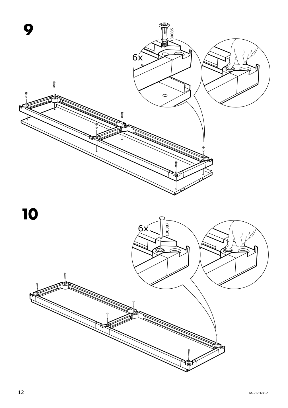 Assembly instructions for IKEA Galant cabinet with sliding doors white | Page 12 - IKEA GALANT cabinet with sliding doors 104.728.67