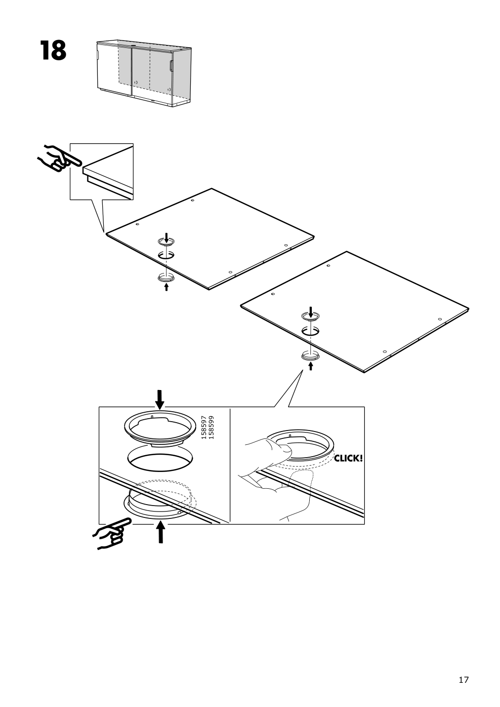 Assembly instructions for IKEA Galant cabinet with sliding doors white | Page 17 - IKEA GALANT cabinet with sliding doors 104.728.67