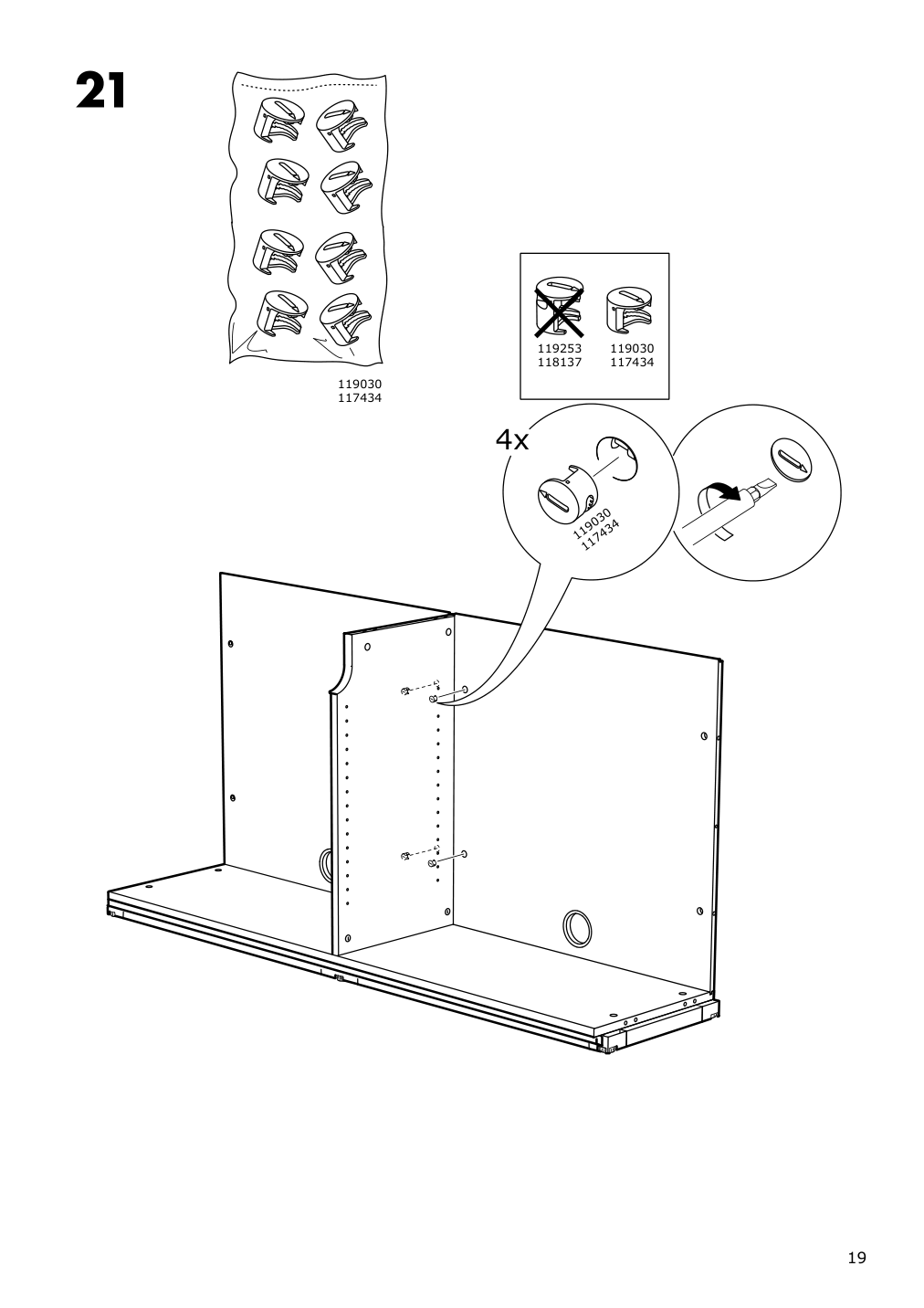 Assembly instructions for IKEA Galant cabinet with sliding doors white | Page 19 - IKEA GALANT cabinet with sliding doors 104.728.67