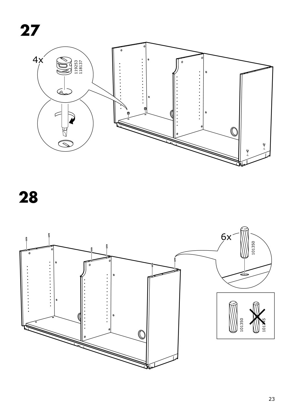 Assembly instructions for IKEA Galant cabinet with sliding doors white | Page 23 - IKEA GALANT cabinet with sliding doors 104.728.67