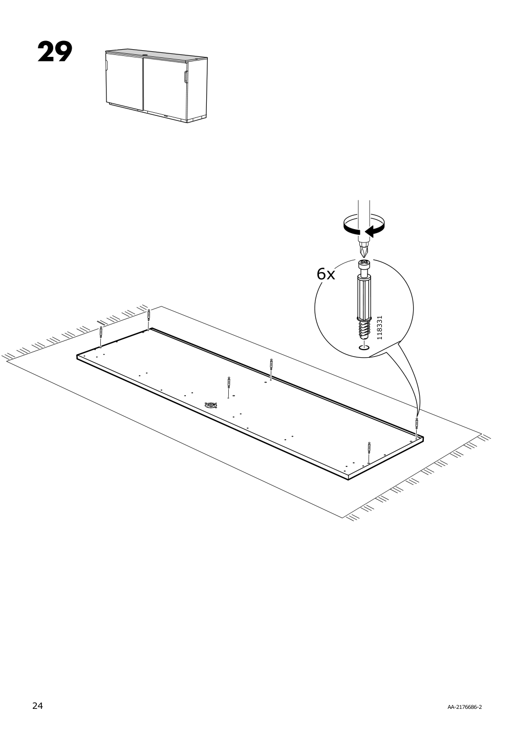 Assembly instructions for IKEA Galant cabinet with sliding doors white | Page 24 - IKEA GALANT cabinet with sliding doors 104.728.67