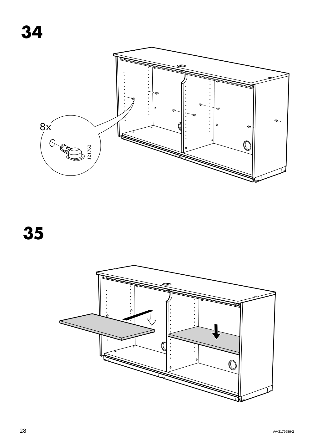 Assembly instructions for IKEA Galant cabinet with sliding doors white | Page 28 - IKEA GALANT cabinet with sliding doors 104.728.67