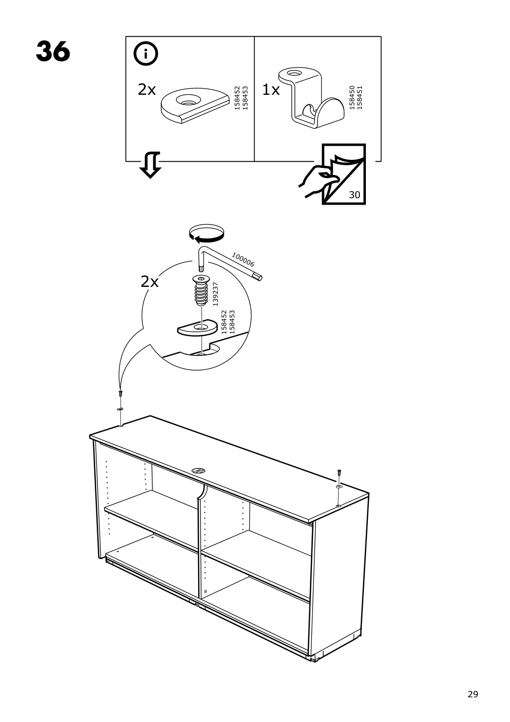 Assembly instructions for IKEA Galant cabinet with sliding doors white | Page 29 - IKEA GALANT cabinet with sliding doors 104.728.67