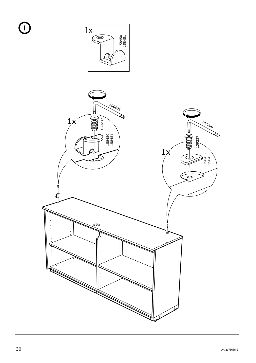 Assembly instructions for IKEA Galant cabinet with sliding doors white | Page 30 - IKEA GALANT cabinet with sliding doors 104.728.67