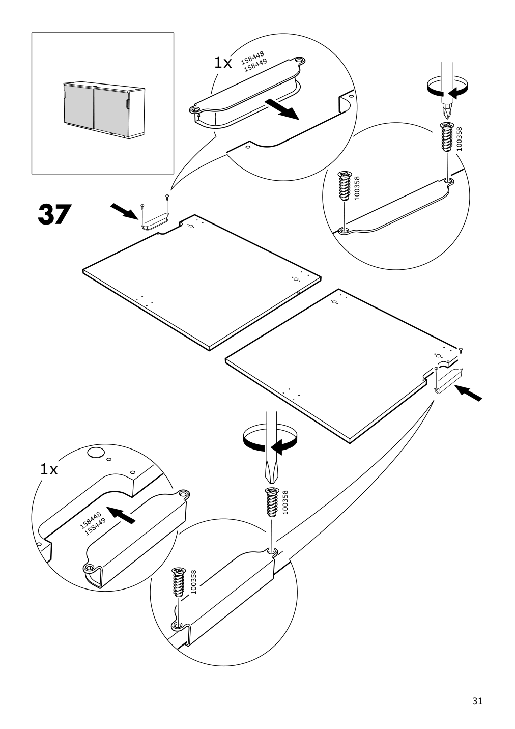 Assembly instructions for IKEA Galant cabinet with sliding doors white | Page 31 - IKEA GALANT cabinet with sliding doors 104.728.67