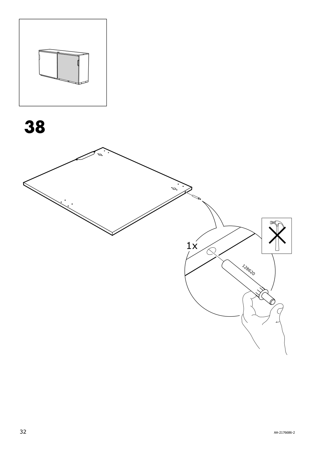 Assembly instructions for IKEA Galant cabinet with sliding doors white | Page 32 - IKEA GALANT cabinet with sliding doors 104.728.67