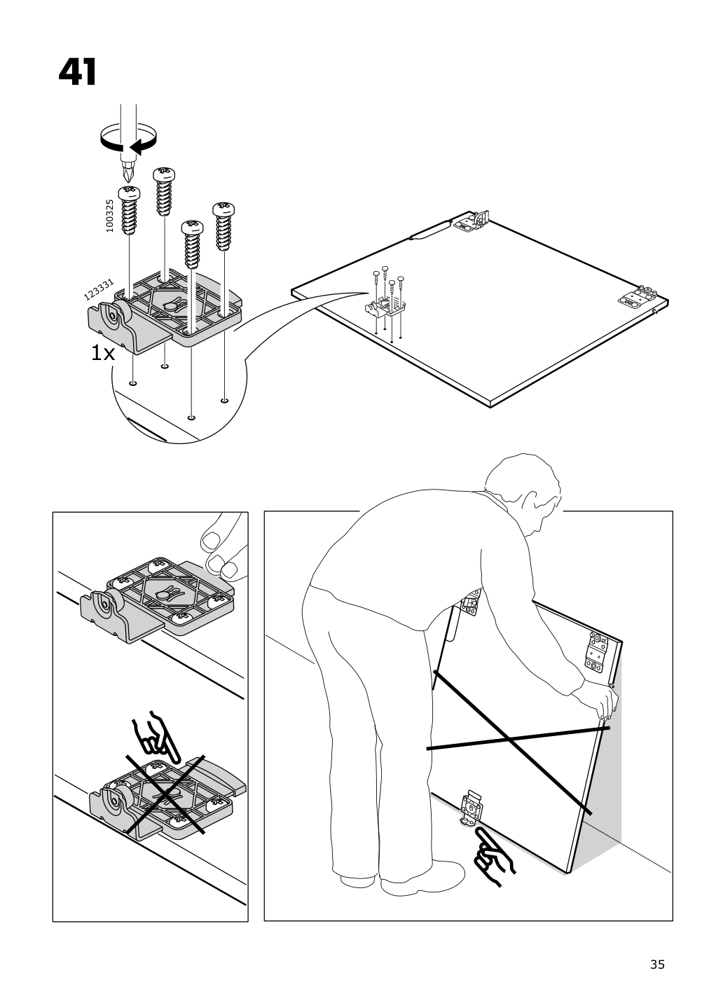 Assembly instructions for IKEA Galant cabinet with sliding doors white | Page 35 - IKEA GALANT cabinet with sliding doors 104.728.67