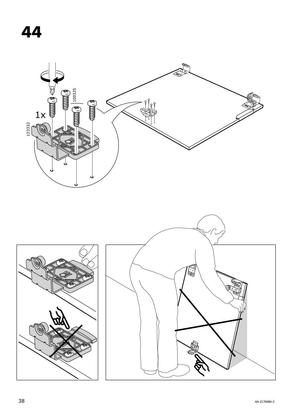 Assembly instructions for IKEA Galant cabinet with sliding doors white | Page 38 - IKEA GALANT cabinet with sliding doors 104.728.67