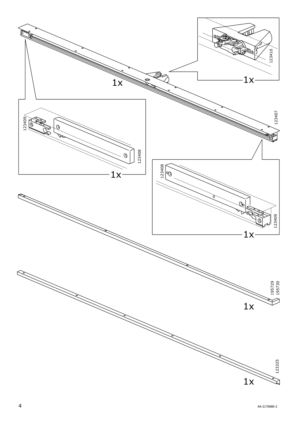 Assembly instructions for IKEA Galant cabinet with sliding doors white | Page 4 - IKEA GALANT cabinet with sliding doors 104.728.67