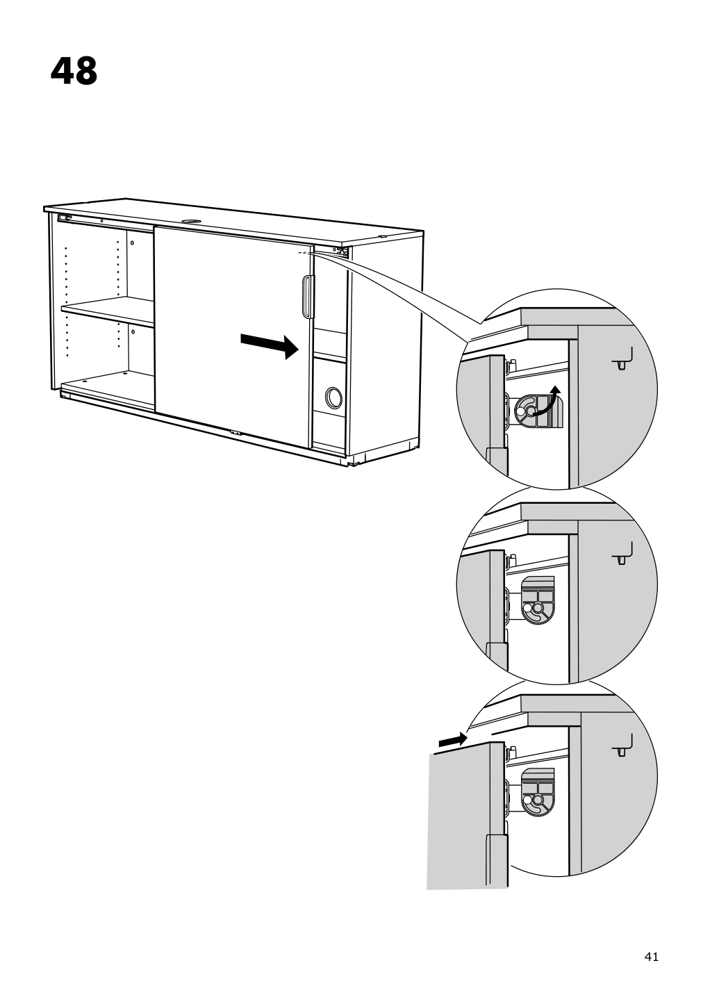 Assembly instructions for IKEA Galant cabinet with sliding doors white | Page 41 - IKEA GALANT cabinet with sliding doors 104.728.67