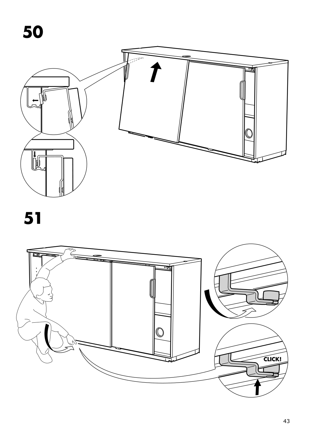 Assembly instructions for IKEA Galant cabinet with sliding doors white | Page 43 - IKEA GALANT cabinet with sliding doors 104.728.67