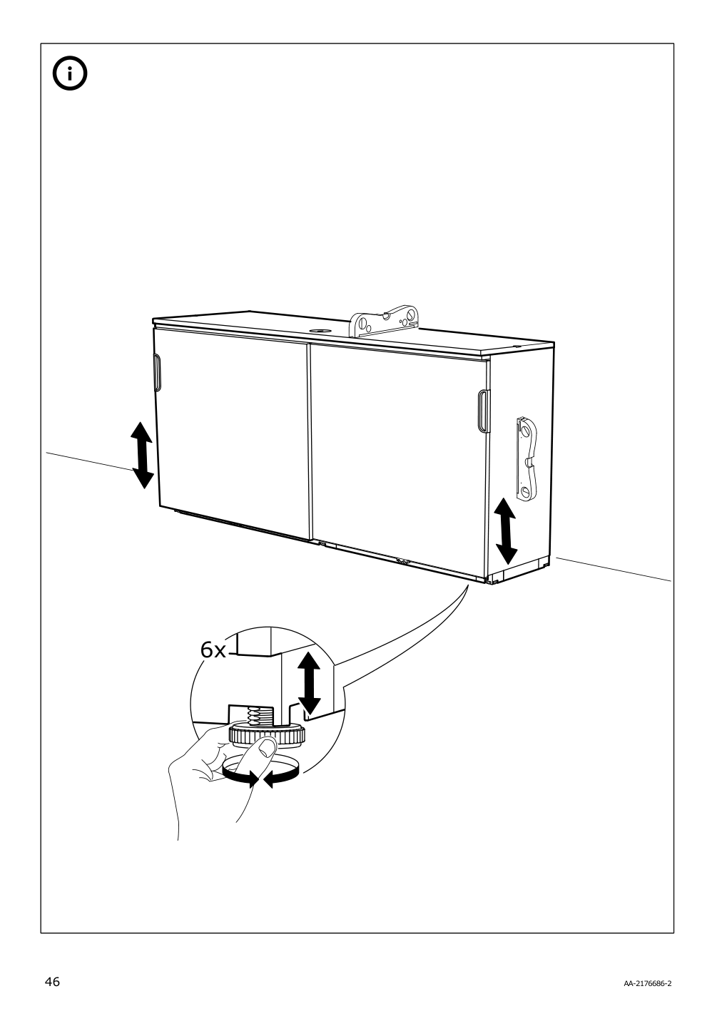 Assembly instructions for IKEA Galant cabinet with sliding doors white | Page 46 - IKEA GALANT cabinet with sliding doors 104.728.67