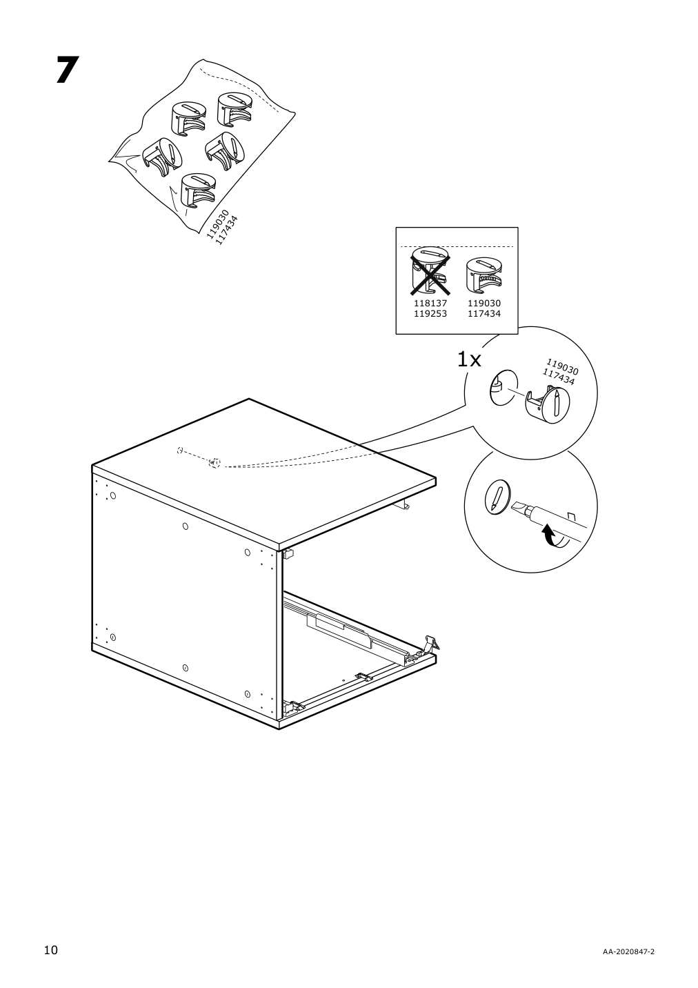 Assembly instructions for IKEA Galant drawer unit drop file storage white stained oak veneer | Page 10 - IKEA GALANT drawer unit/drop file storage 303.651.21