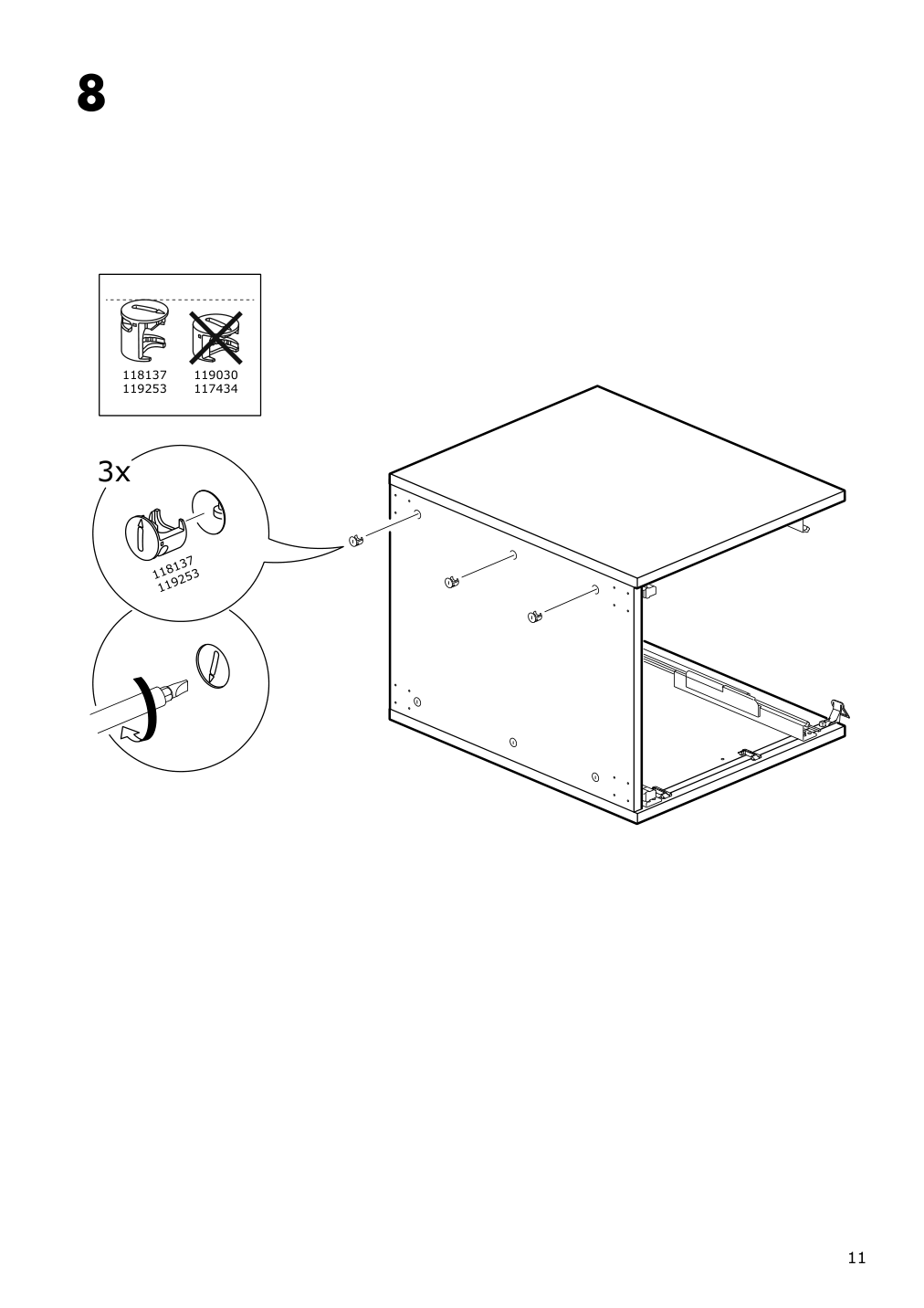 Assembly instructions for IKEA Galant drawer unit drop file storage white stained oak veneer | Page 11 - IKEA GALANT drawer unit/drop file storage 303.651.21