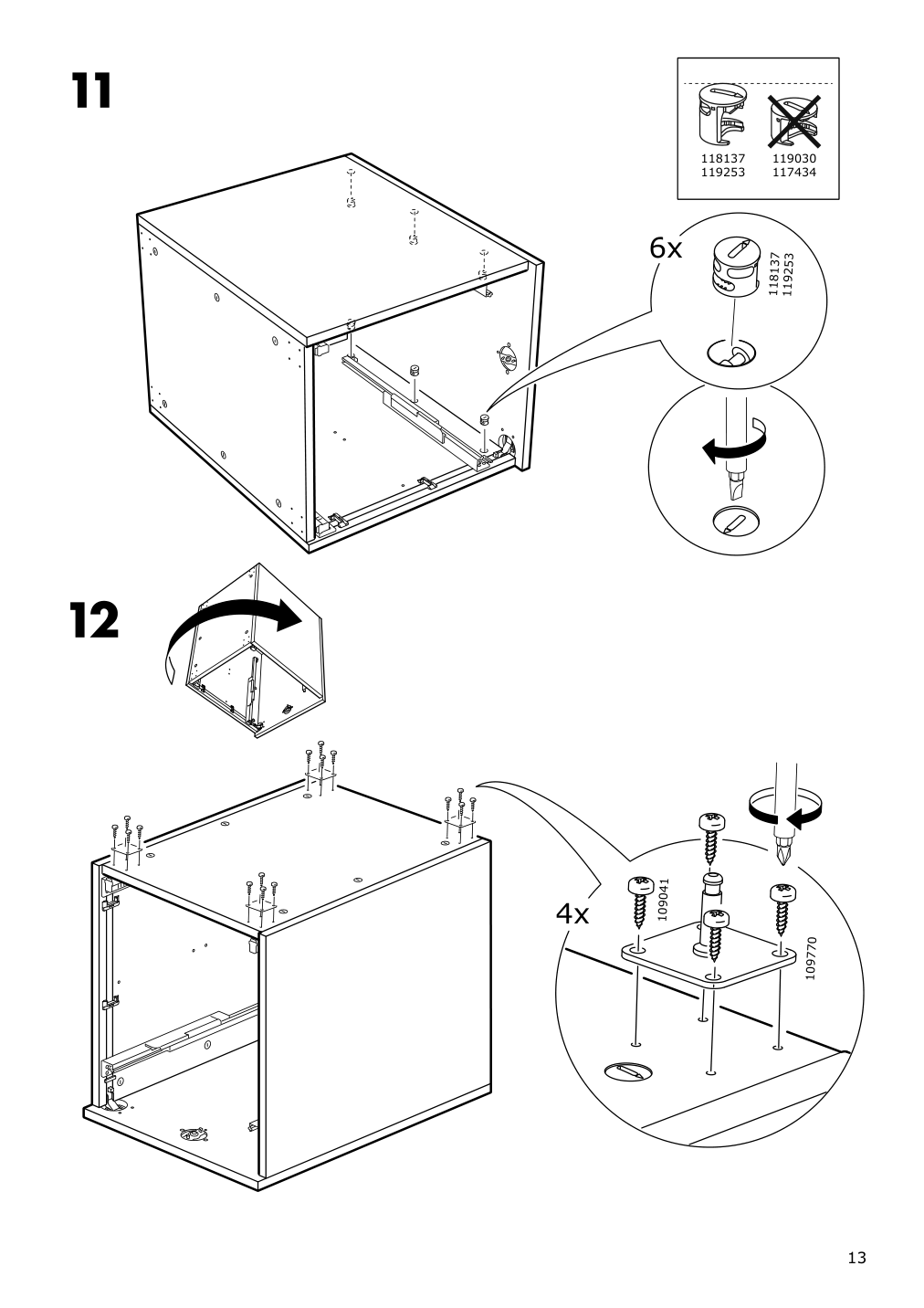 Assembly instructions for IKEA Galant drawer unit drop file storage white stained oak veneer | Page 13 - IKEA GALANT drawer unit/drop file storage 303.651.21