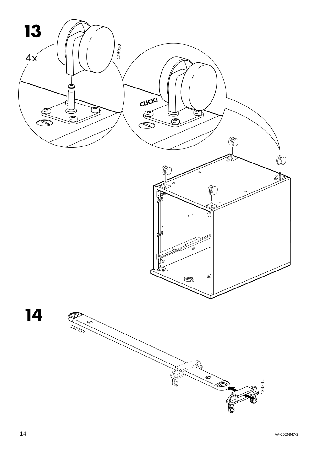 Assembly instructions for IKEA Galant drawer unit drop file storage white stained oak veneer | Page 14 - IKEA GALANT drawer unit/drop file storage 303.651.21