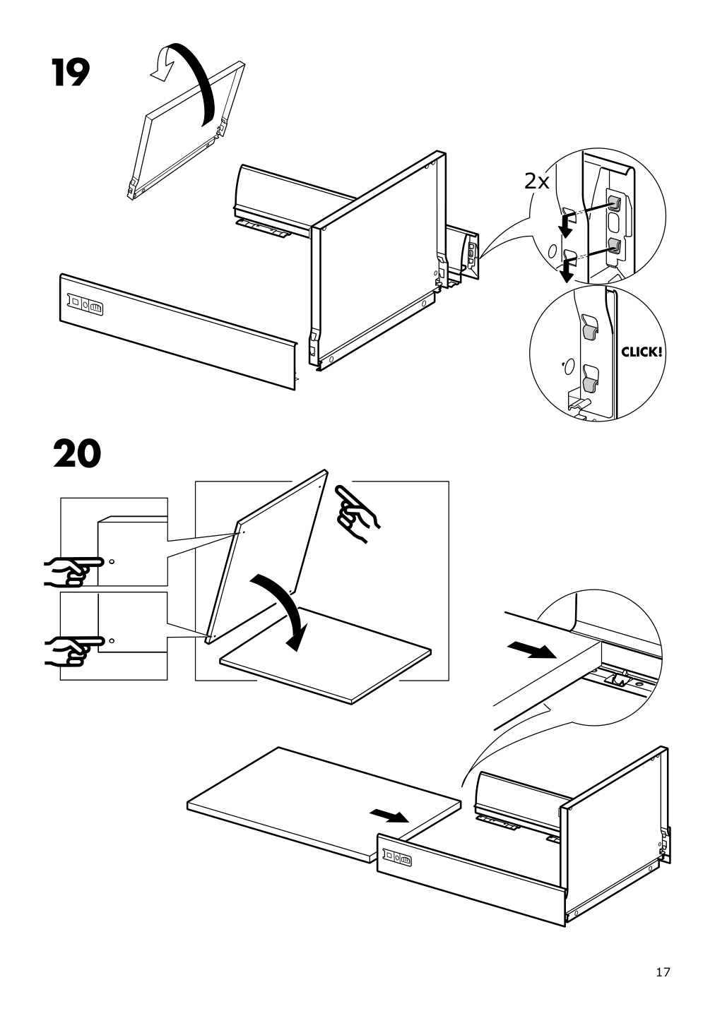 Assembly instructions for IKEA Galant drawer unit drop file storage white stained oak veneer | Page 17 - IKEA GALANT drawer unit/drop file storage 303.651.21