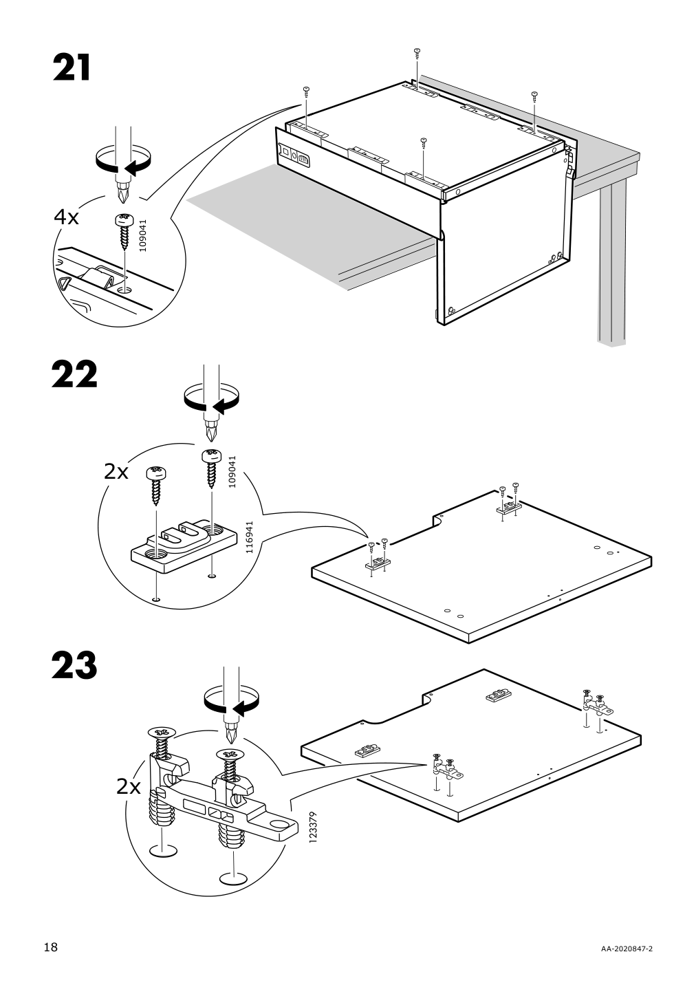 Assembly instructions for IKEA Galant drawer unit drop file storage white stained oak veneer | Page 18 - IKEA GALANT drawer unit/drop file storage 303.651.21