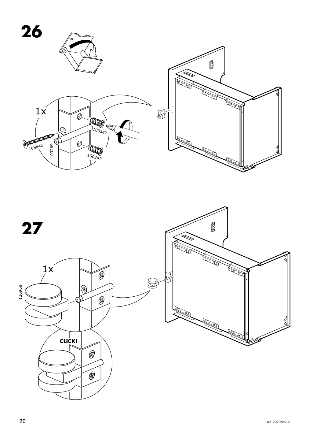 Assembly instructions for IKEA Galant drawer unit drop file storage white stained oak veneer | Page 20 - IKEA GALANT drawer unit/drop file storage 303.651.21