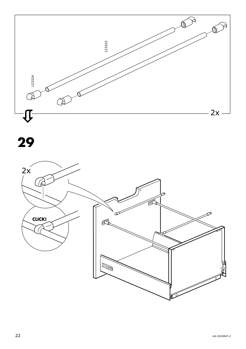 Assembly instructions for IKEA Galant drawer unit drop file storage white stained oak veneer | Page 22 - IKEA GALANT drawer unit/drop file storage 303.651.21